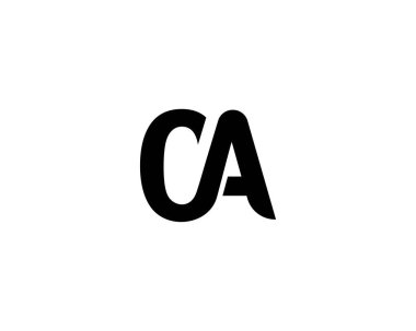 CA logo tasarım vektör şablonu. CA