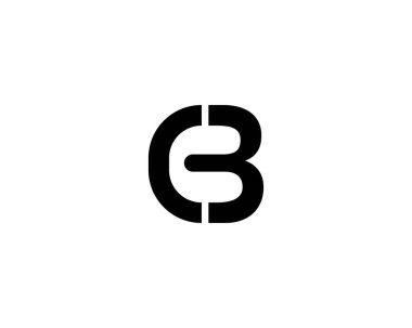 CB logo tasarım vektör şablonu. CB
