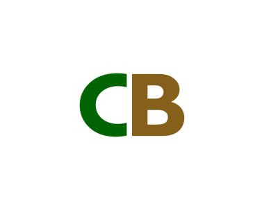 CB logo tasarım vektör şablonu. CB