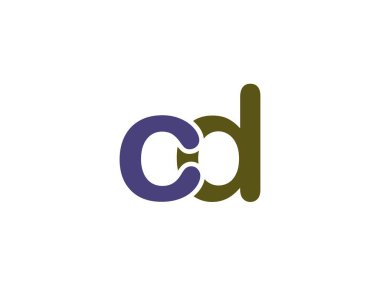 CD logo tasarım vektör şablonu. CD