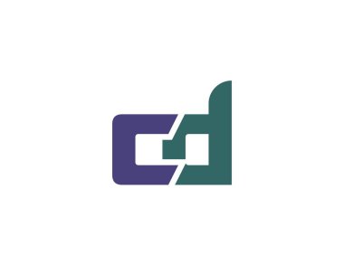 CD logo tasarım vektör şablonu. CD