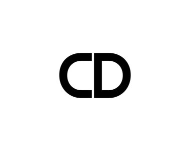 CD logo tasarım vektör şablonu. CD