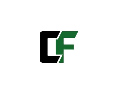 CF Logo tasarım vektör şablonu. CF