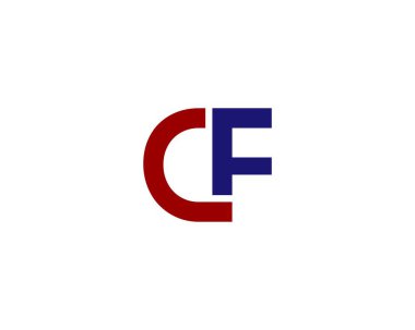 CF Logo tasarım vektör şablonu. CF