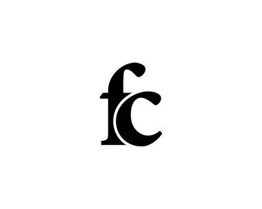 CF Logo tasarım vektör şablonu. CF