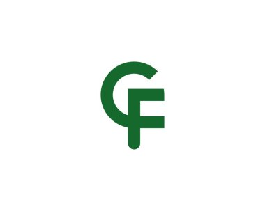 CF Logo tasarım vektör şablonu. CF
