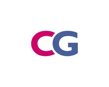 CG logo tasarım vektör şablonu. CG