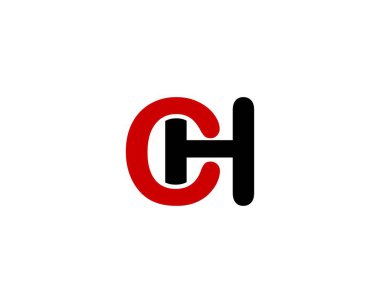 CH logo tasarım vektör şablonu. CH