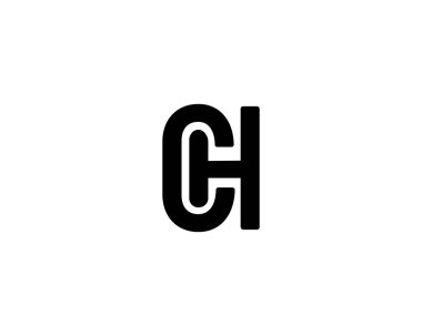 CH logo tasarım vektör şablonu. CH