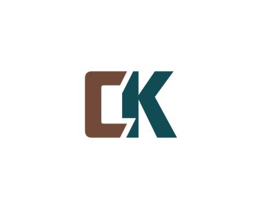 CK Logo tasarım vektör şablonu.