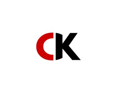 CK Logo tasarım vektör şablonu.