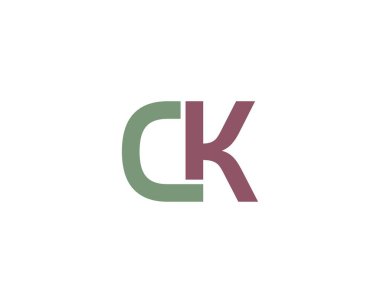 CK Logo tasarım vektör şablonu.
