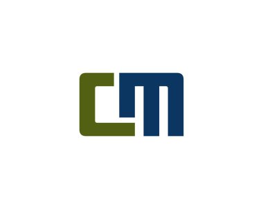 CM Logo tasarım vektör şablonu.