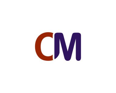 CM Logo tasarım vektör şablonu.