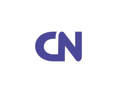 CN Logo tasarım vektör şablonu. CN