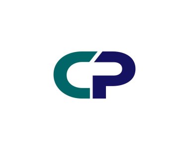 CP logo tasarım vektör şablonu. CP