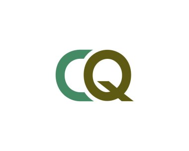 CQ logo tasarım vektör şablonu. CQ