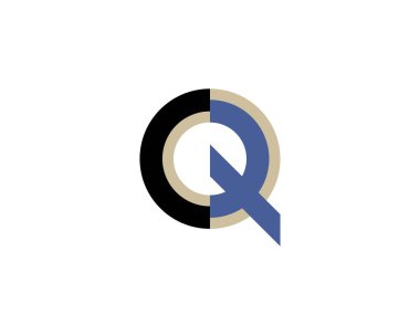 CQ QC Logo tasarım vektör şablonu.