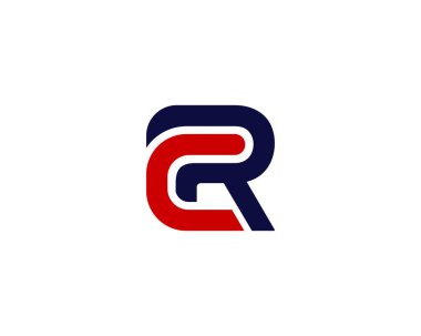 CR logo tasarım vektör şablonu. CR