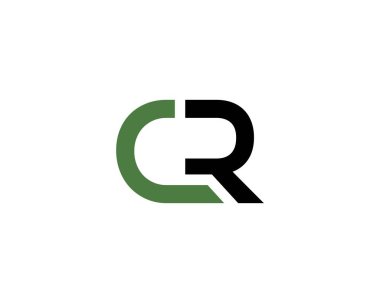 CR logo tasarım vektör şablonu. CR