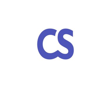 CS Logo tasarım vektör şablonu. CS