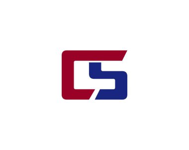 CS Logo tasarım vektör şablonu. CS