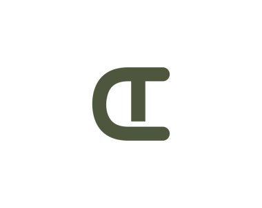 CT logo tasarım vektör şablonu. Tomografi