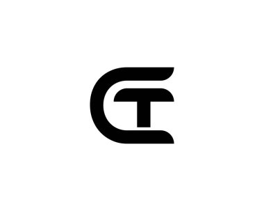 CT logo tasarım vektör şablonu. Tomografi