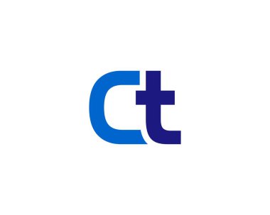 CT logo tasarım vektör şablonu. Tomografi