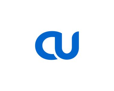 CU Logo tasarım vektör şablonu. İşlemci