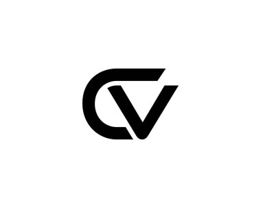 CV Logo tasarım vektör şablonu.