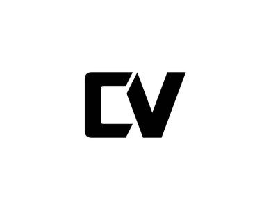 CV Logo tasarım vektör şablonu.