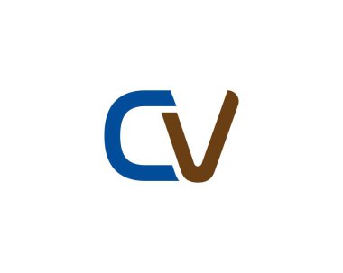CV Logo tasarım vektör şablonu.