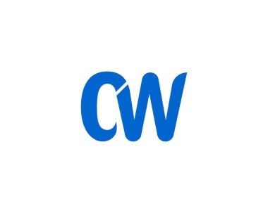 CW logo tasarım vektör şablonu. CW