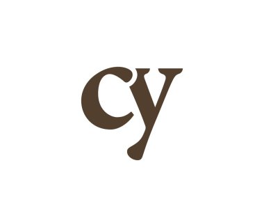 CY Logo tasarım vektör şablonu. CY