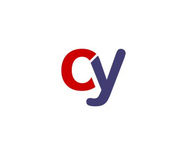 CY Logo tasarım vektör şablonu. CY