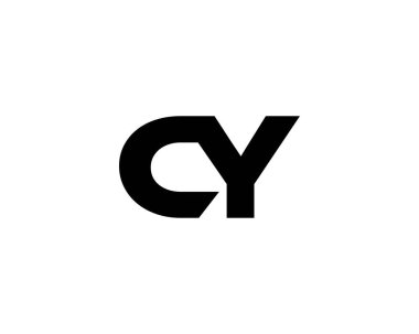 CY Logo tasarım vektör şablonu. CY