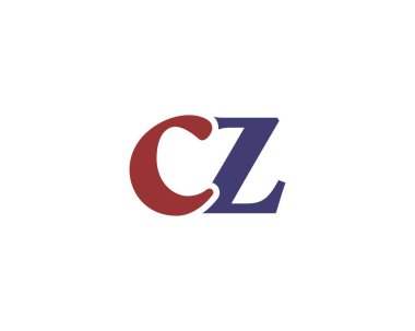 CZ logo tasarım vektör şablonu. CZ