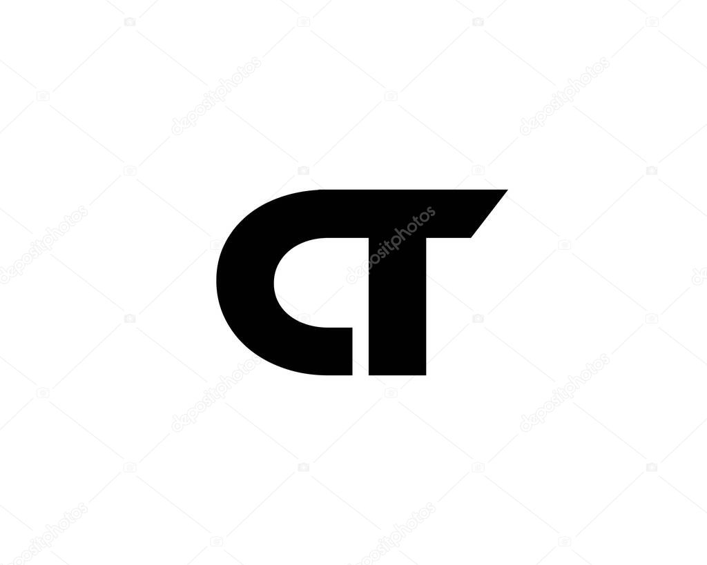 CT logo design vector template. CT