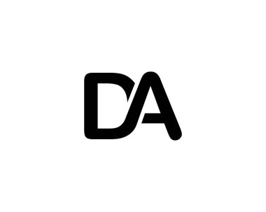 DA logo tasarım vektör şablonu. Bölge