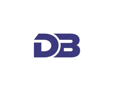 DB logo tasarım vektör şablonu. DB