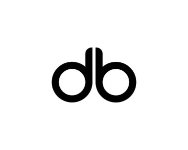 DB logo tasarım vektör şablonu. DB