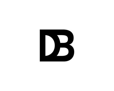DB logo tasarım vektör şablonu. DB