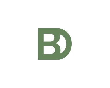 DB BD logo tasarım vektör şablonu.