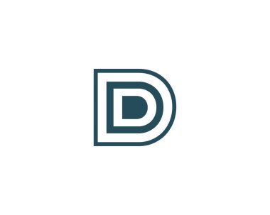 DD logo tasarım vektör şablonu. DD