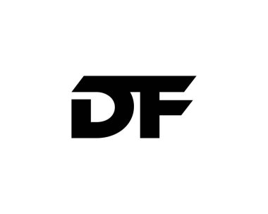 DF logo tasarım vektör şablonu. DF