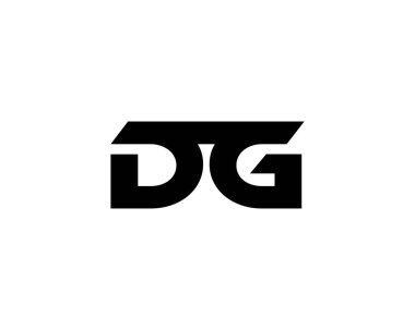 DG logo tasarım vektör şablonu. DG