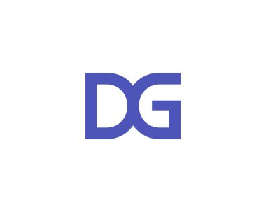 DG logo tasarım vektör şablonu. DG