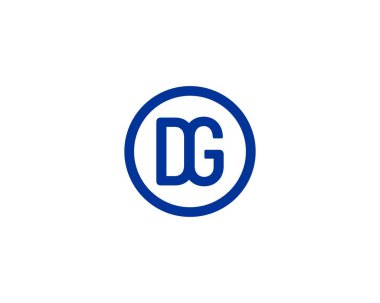 DG logo tasarım vektör şablonu. DG