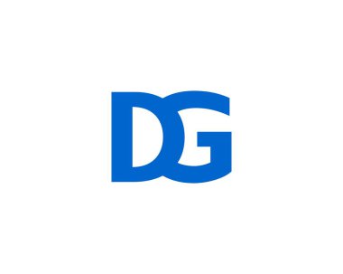 DG logo tasarım vektör şablonu. DG